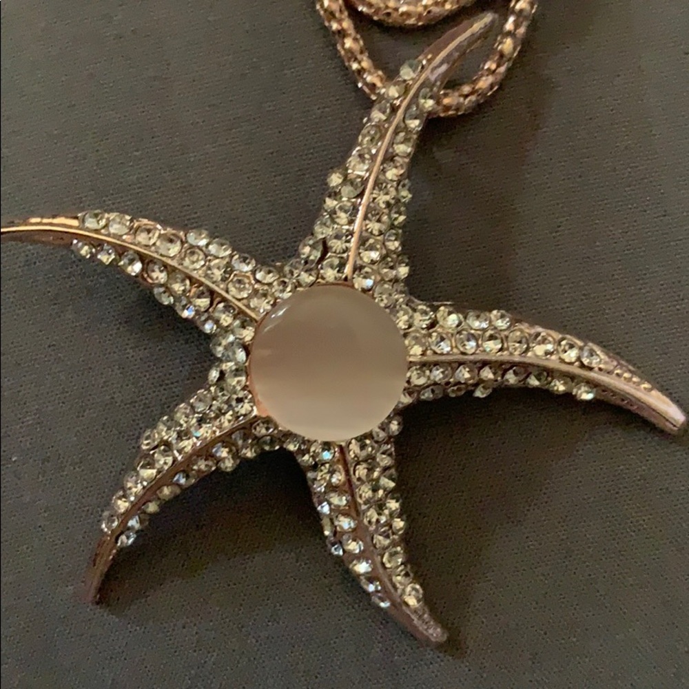 Beautiful Rhinestone Starfish on Chain